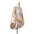 Miniatyrbild 10 av 10: Pre-owned Gucci Small GG Canvas Bree Satchel Brown