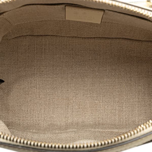 Pre-owned Gucci Mini Microguccissima Dome Satchel White
