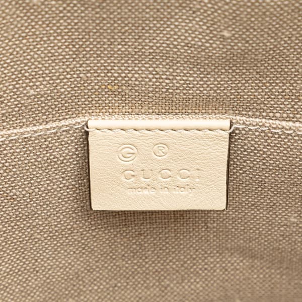 Pre-owned Gucci Mini Microguccissima Dome Satchel White