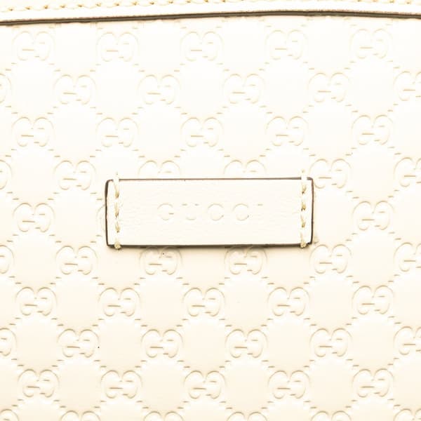 Pre-owned Gucci Mini Microguccissima Dome Satchel White