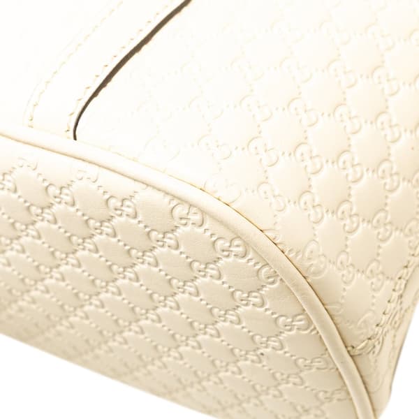 Pre-owned Gucci Mini Microguccissima Dome Satchel White