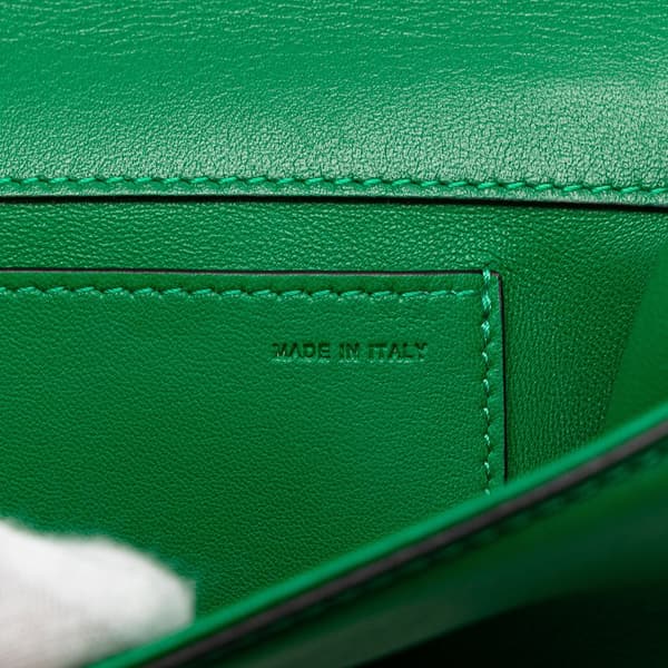 Pre-owned Valentino Calfskin VLogo Loco Satchel Green
