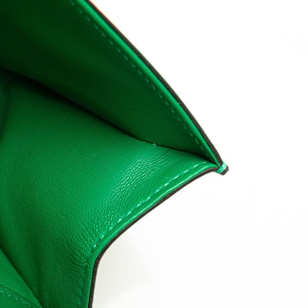 Pre-owned Valentino Calfskin VLogo Loco Satchel Green