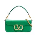 Pikkukuva 1 / 10: Pre-owned Valentino Calfskin VLogo Loco Satchel Green
