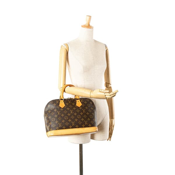 Pre-owned Louis Vuitton Monogram Alma PM Brown