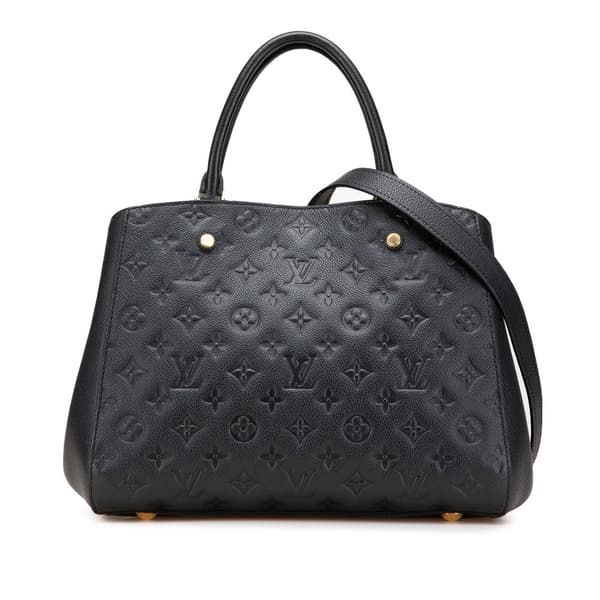 Pre-owned Louis Vuitton Monogram Empreinte Montaigne MM Black