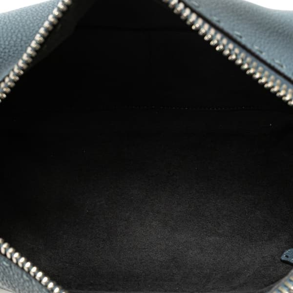 Pre-owned Fendi Leather Selleria Lei Whipstitch Satchel Blue