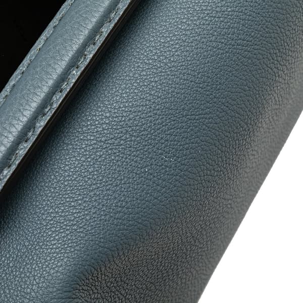 Pre-owned Fendi Leather Selleria Lei Whipstitch Satchel Blue
