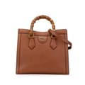 Pikkukuva 1 / 10: Pre-owned Gucci Small Leather Bamboo Diana Satchel Brown