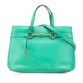 Miniatyrbild 1 av 10: Pre-owned Gucci Leather Bright Bit Satchel Green