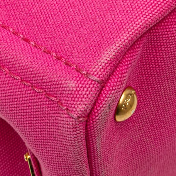 Pre-owned Prada Small Canvas Canapa Logo Satchel Pink