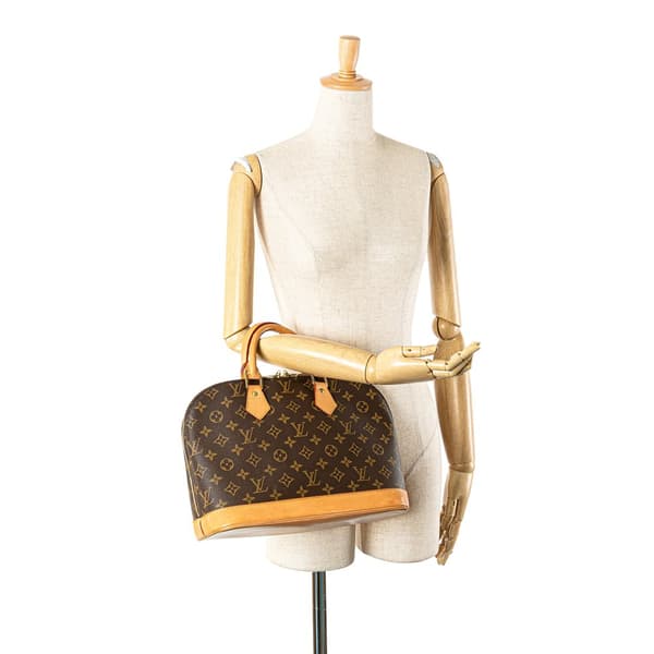 Pre-owned Louis Vuitton Monogram Alma PM Brown