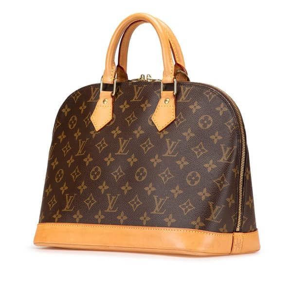 Pre-owned Louis Vuitton Monogram Alma PM Brown