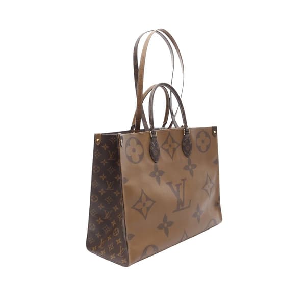 Pre-owned Louis Vuitton Monogram Reverse Giant OnTheGo GM Brown