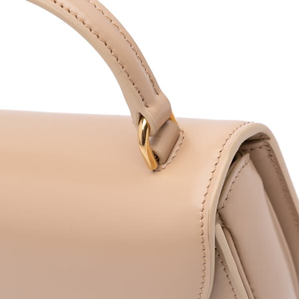 Pre-owned Celine Mini Shiny Calfskin Besace Clea Satchel Brown