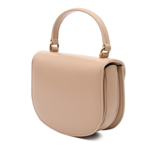 Pre-owned Celine Mini Shiny Calfskin Besace Clea Satchel Brown