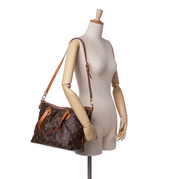 Pre-owned Louis Vuitton Monogram Palermo PM Brown