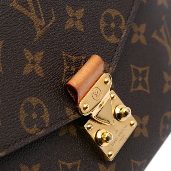 Pre-owned Louis Vuitton Monogram Pochette Metis Brown