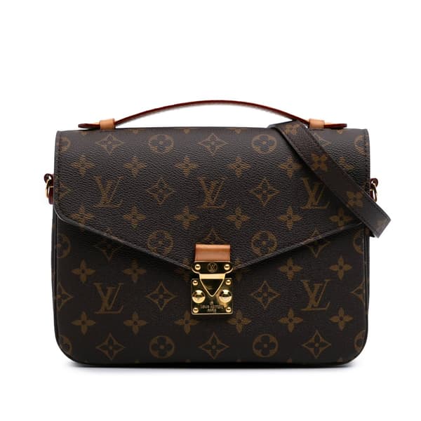 Pre-owned Louis Vuitton Monogram Pochette Metis Brown