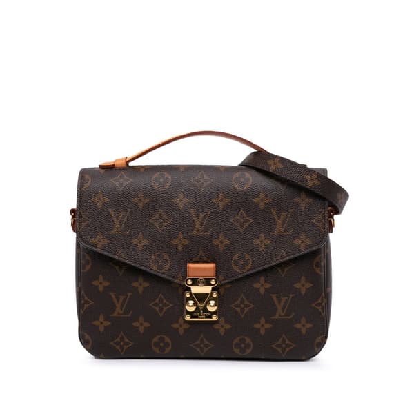 Pre-owned Louis Vuitton Monogram Pochette Metis Brown