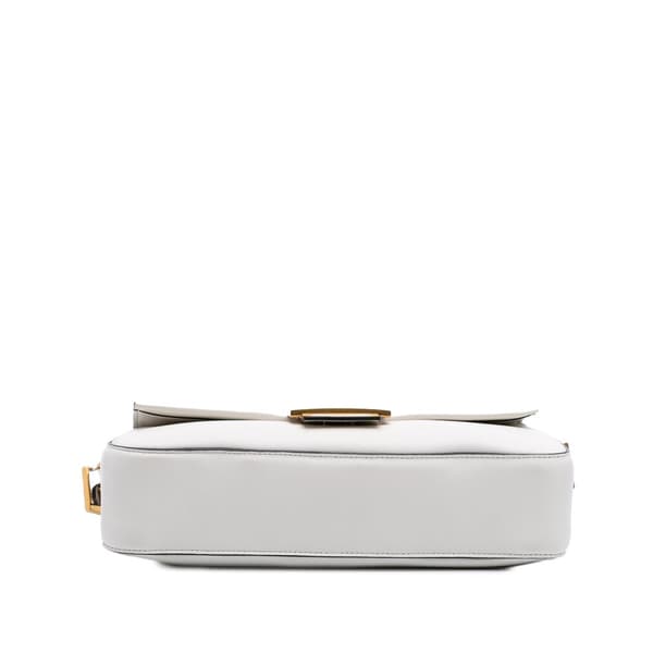 Pre-owned Fendi Leather Convertible Baguette Satchel White
