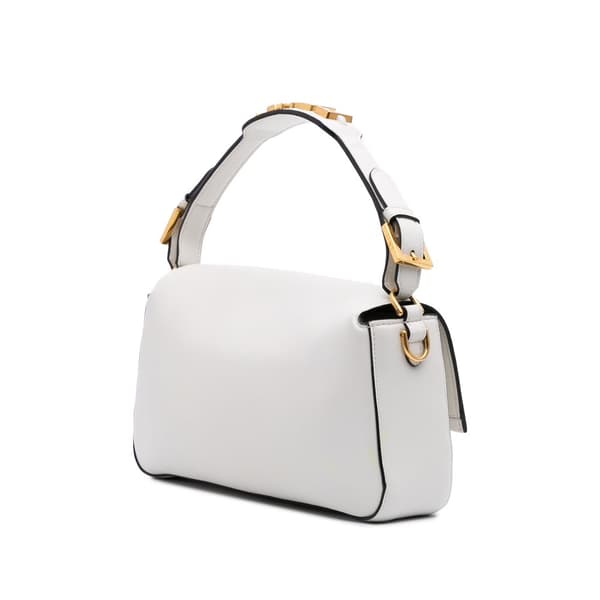 Pre-owned Fendi Leather Convertible Baguette Satchel White