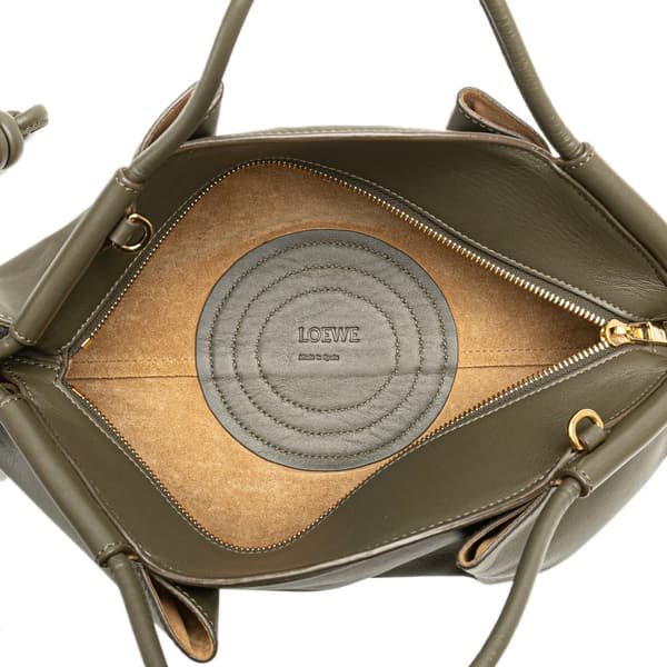 Pre-owned LOEWE Small Nappa Paseo Satchel Brown