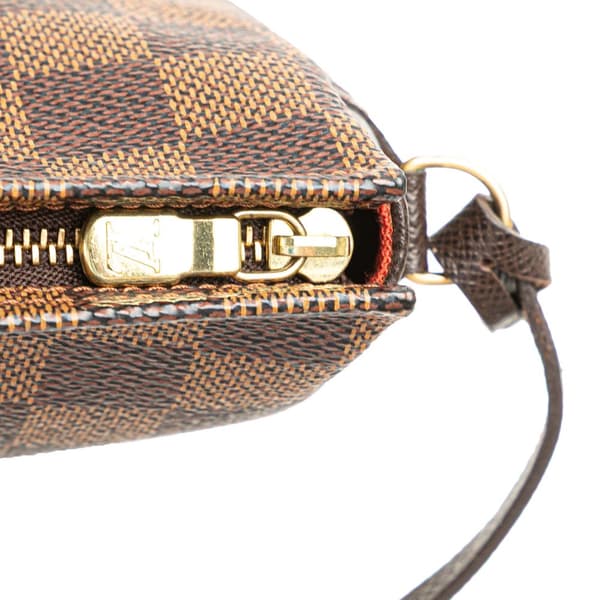 Pre-owned Louis Vuitton Damier Ebene Trousse Pochette Brown
