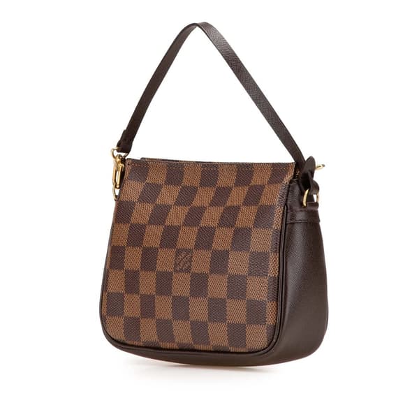 Pre-owned Louis Vuitton Damier Ebene Trousse Pochette Brown