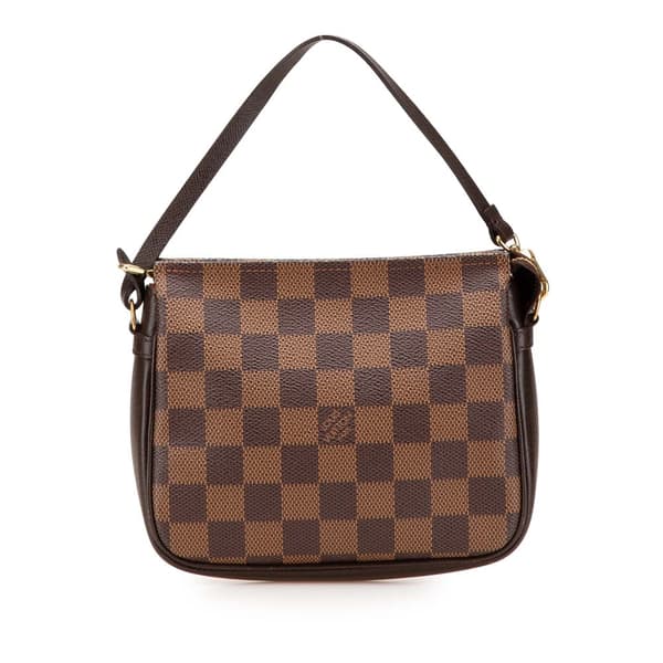 Pre-owned Louis Vuitton Damier Ebene Trousse Pochette Brown