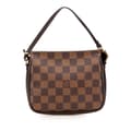 Miniatyrbild 1 av 10: Pre-owned Louis Vuitton Damier Ebene Trousse Pochette Brown
