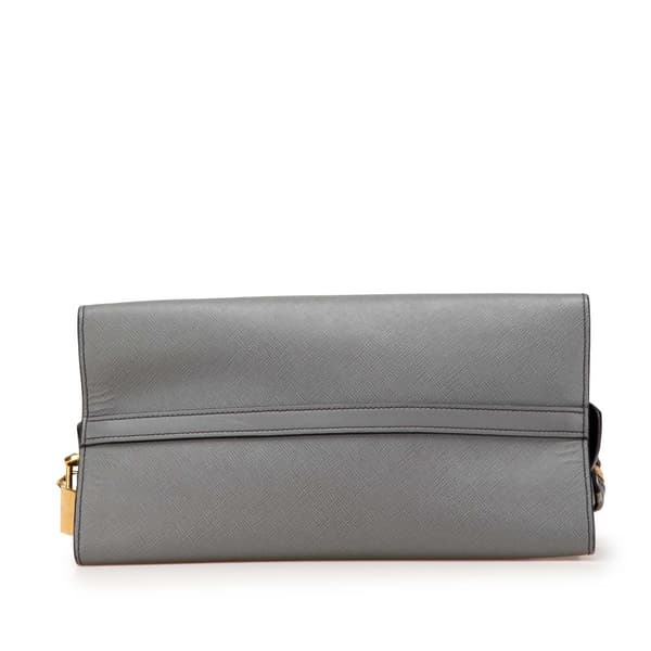 Pre-owned Prada Saffiano and City Calf Esplanade Bag Gray