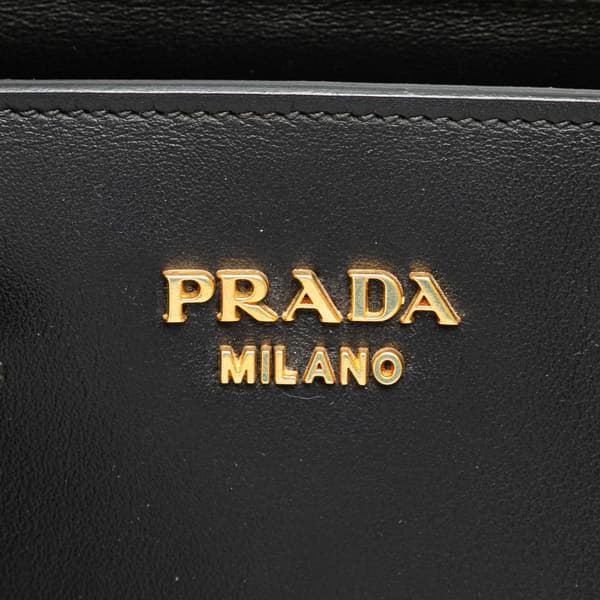 Pre-owned Prada Saffiano and City Calf Esplanade Bag Gray