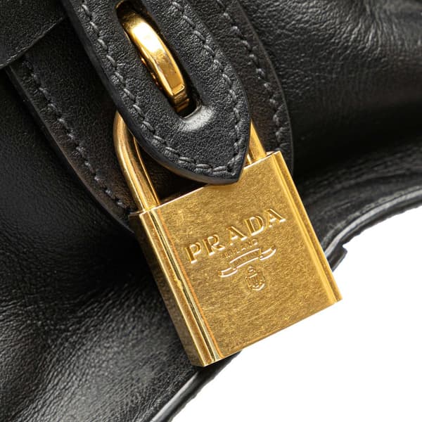 Pre-owned Prada Saffiano and City Calf Esplanade Bag Gray