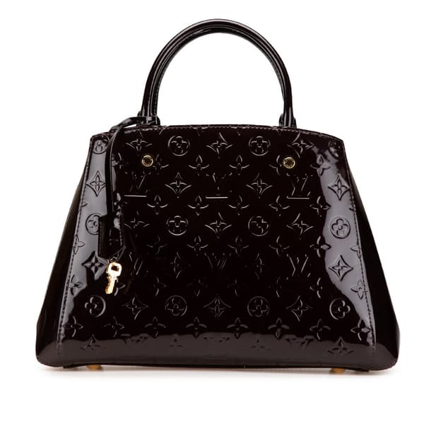 Pre-owned Louis Vuitton Monogram Vernis Montaigne MM Purple