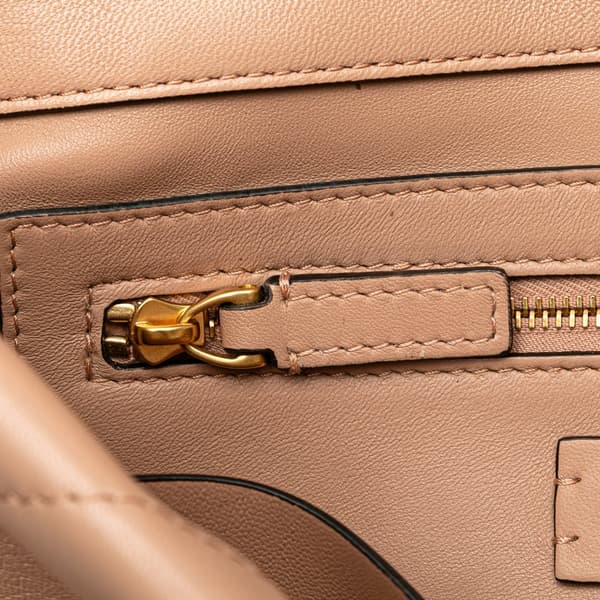 Pre-owned Valentino Large Nappa Roman Stud Satchel Pink