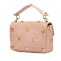 Miniatyrbilde 2 av 9: Pre-owned Valentino Large Nappa Roman Stud Satchel Pink