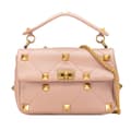 Miniatyrbilde 1 av 9: Pre-owned Valentino Large Nappa Roman Stud Satchel Pink