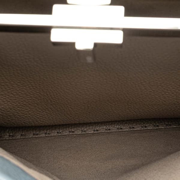 Pre-owned Fendi Medium Leather Whipstitch Peekaboo Satchel Blue