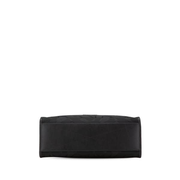 Pre-owned Burberry TB Monogram Canvas Tote Black