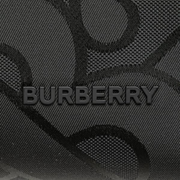 Pre-owned Burberry TB Monogram Canvas Tote Black
