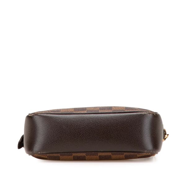 Pre-owned Louis Vuitton Damier Ebene Trousse Pochette Brown