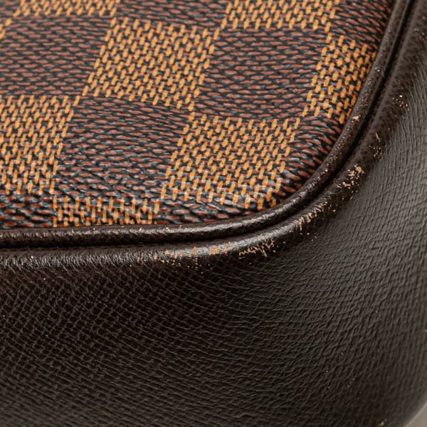 Pre-owned Louis Vuitton Damier Ebene Trousse Pochette Brown