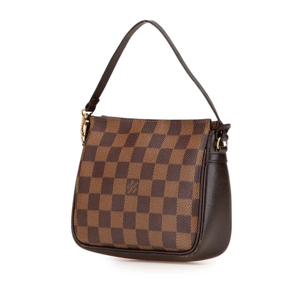 Pre-owned Louis Vuitton Damier Ebene Trousse Pochette Brown