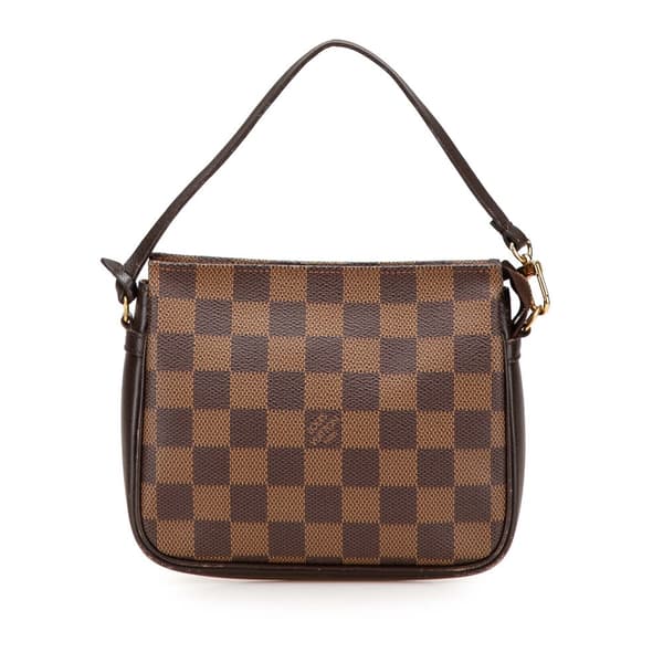 Pre-owned Louis Vuitton Damier Ebene Trousse Pochette Brown