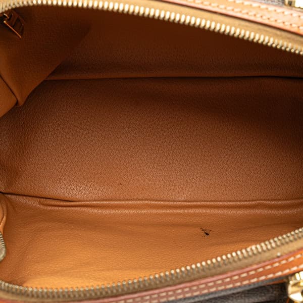 Pre-owned Celine Macadam Coated Canvas Handbag Brown
