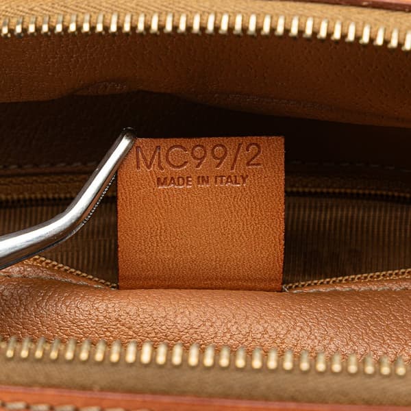 Pre-owned Celine Macadam Coated Canvas Handbag Brown