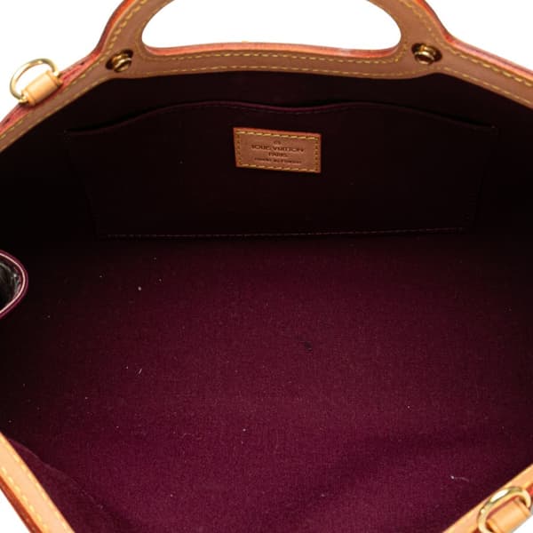Pre-owned Louis Vuitton Monogram Vernis Roxbury Drive Red