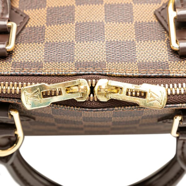 Pre-owned Louis Vuitton Damier Ebene Alma PM Brown
