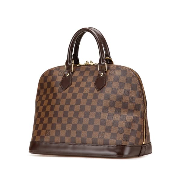 Pre-owned Louis Vuitton Damier Ebene Alma PM Brown
